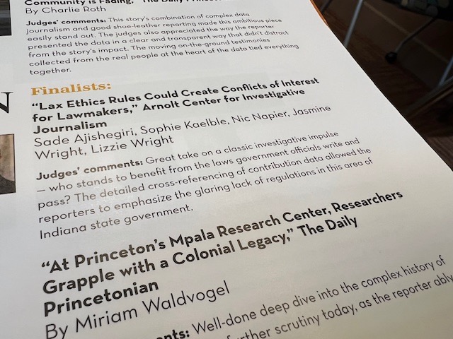 A photo of the IRE Journal.